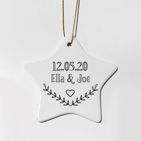 Personalised Ceramic Star - Special Date